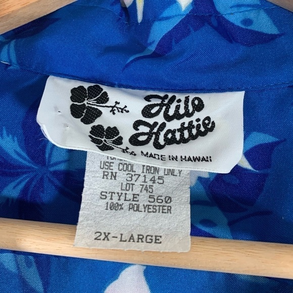 Vintage Hilo Hattie Hawaiian Button Down Shirt Size 2XL - Picture 3 of 3
